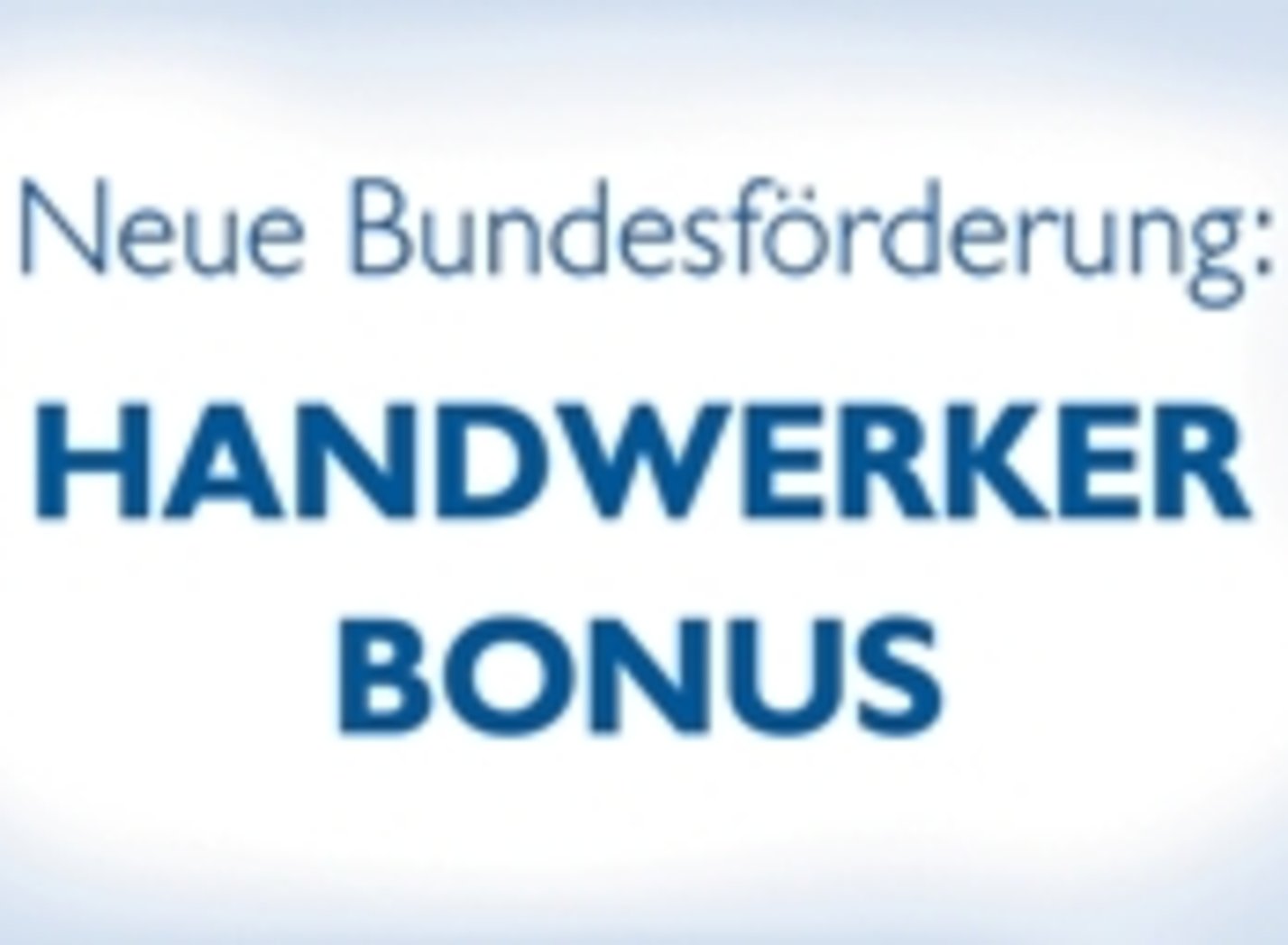 Handwerkerbonus