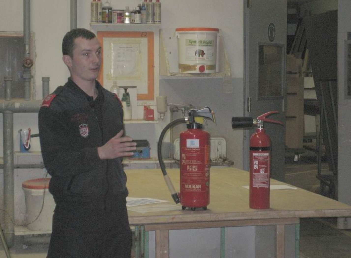 Feuerwehrübung am Firmengelände